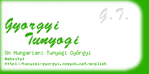 gyorgyi tunyogi business card